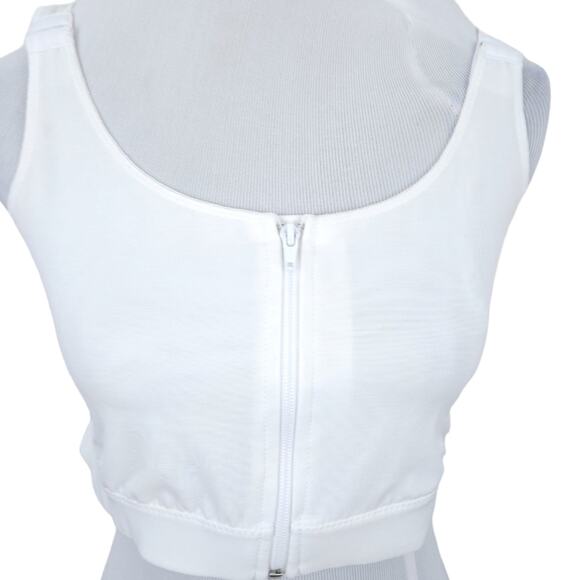 Wear Ease Compression Vest Small White, Post-Surgical Bra, Zip Closure - Picture 4 of 10